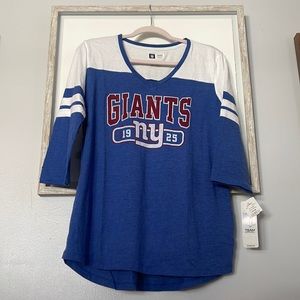 NFL giants 3/4 sleeve shirt